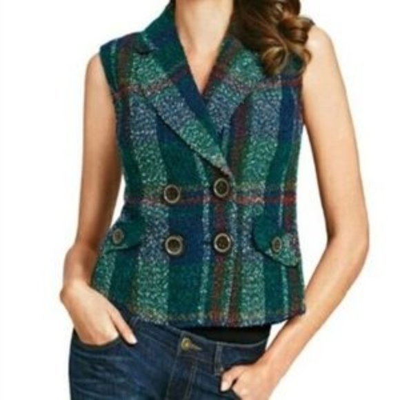 Cabi tweed double breasted vest  sz medium - Picture 9 of 9
